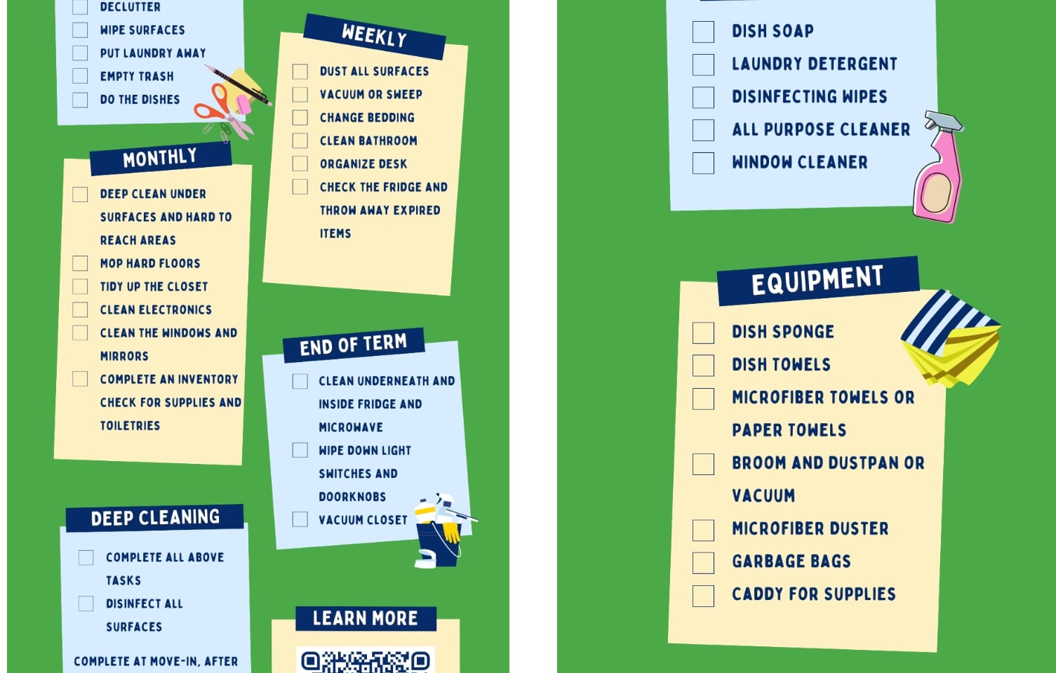 Best cleaning schedule for Cambridge student houses